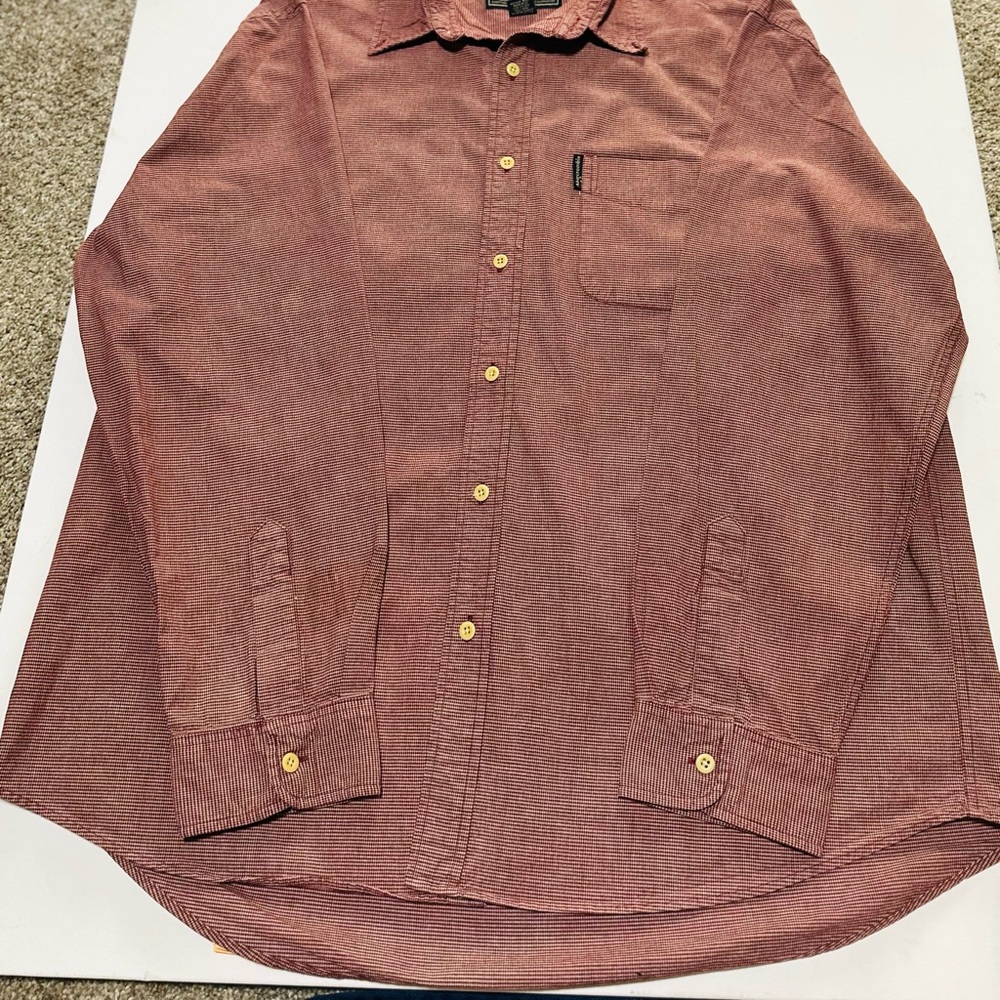 Abercrombie & Fitch Maroon Casual Button-Down Shirt